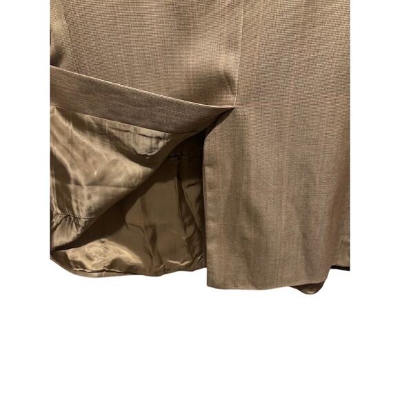346 Brooks Brothers Silk Wool Plaid Blazer Sport Coat Suit Jacket 46 L Brown Tan - Picture 8 of 13